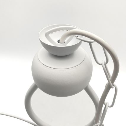 Luster na lancu RETRO 2xE27/60W/230V mat bela