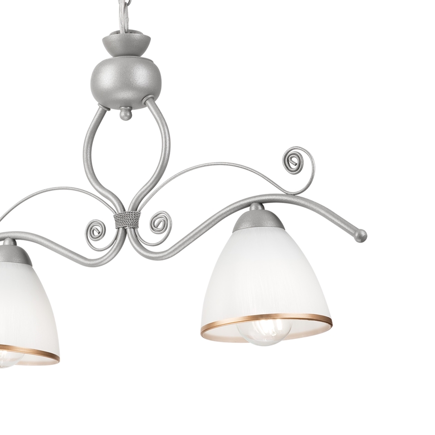 Luster na lancu RETRO 2xE27/60W/230V srebrno