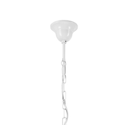 Luster na lancu RETRO 3xE27/60W/230V bela/šarena