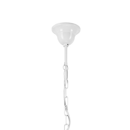 Luster na lancu RETRO 5xE27/60W/230V bela/šarena