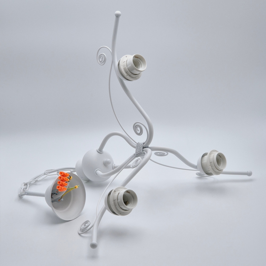 Luster na lancu RETRO II 3xE27/60W/230V bela