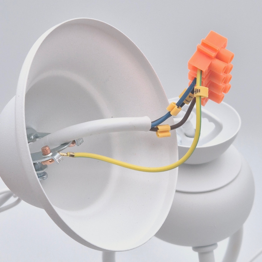 Luster na lancu RETRO II 3xE27/60W/230V bela