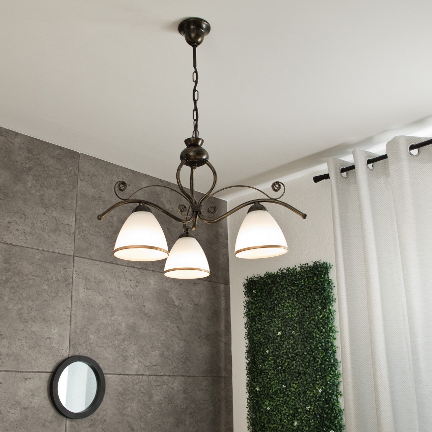 Luster na lancu RETRO II 3xE27/60W/230V
