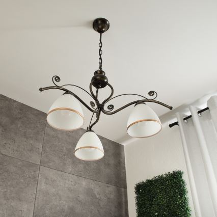 Luster na lancu RETRO II 3xE27/60W/230V