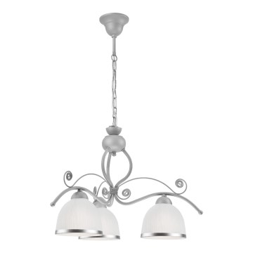 Luster na lancu RETRO II 3xE27/60W/230V, srebrne boje