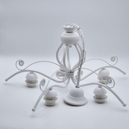 Luster na lancu RETRO II 5xE27/60W/230V bela