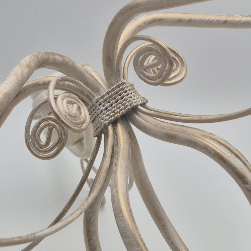 Luster na lancu RETRO II 5xE27/60W/230V bela patina