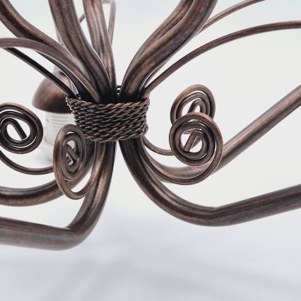 Luster na lancu RETRO II 5xE27/60W/230V bronz patina