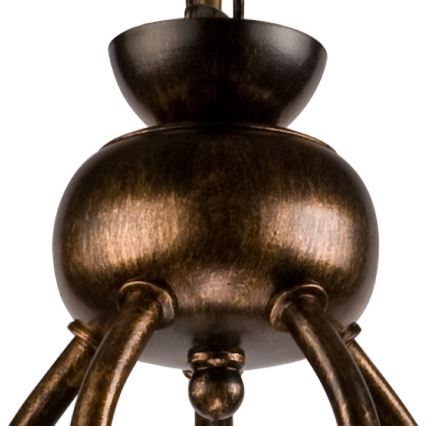 Luster na lancu RETRO II 5xE27/60W/230V crna patina