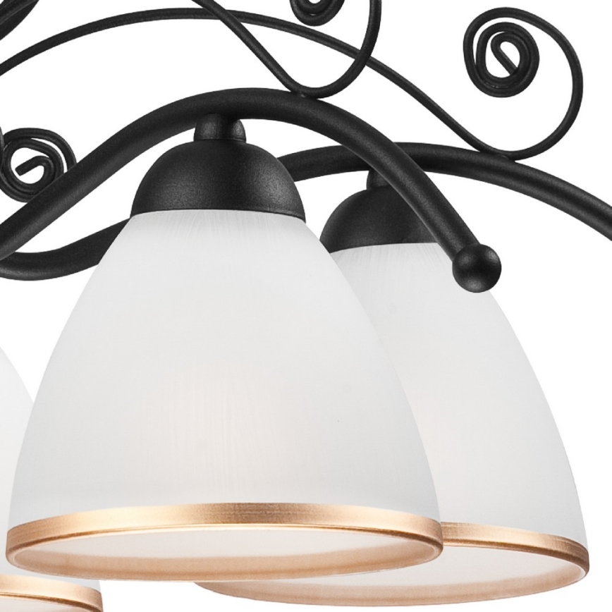 Luster na lancu RETRO II 5xE27/60W/230V crno