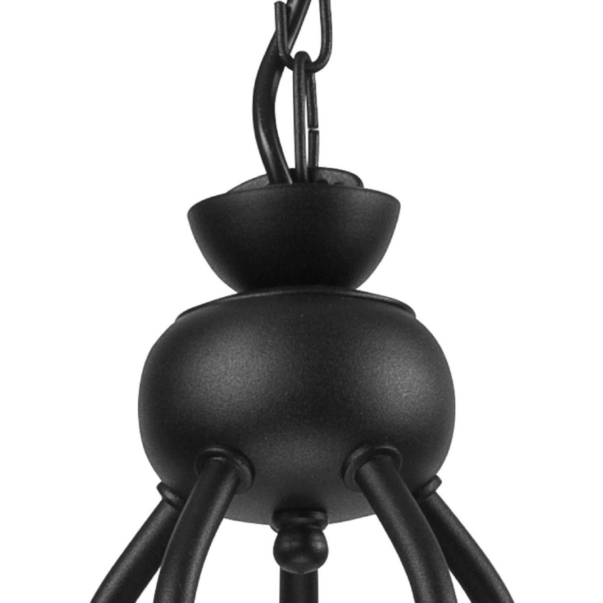 Luster na lancu RETRO II 5xE27/60W/230V mat crne boje