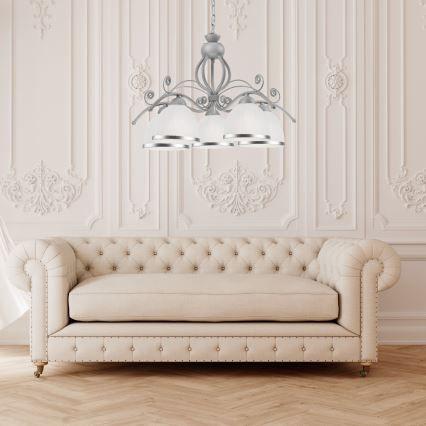 Luster na lancu RETRO II 5xE27/60W/230V srebrno
