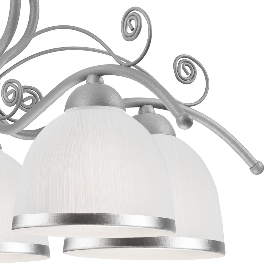 Luster na lancu RETRO II 5xE27/60W/230V srebrno