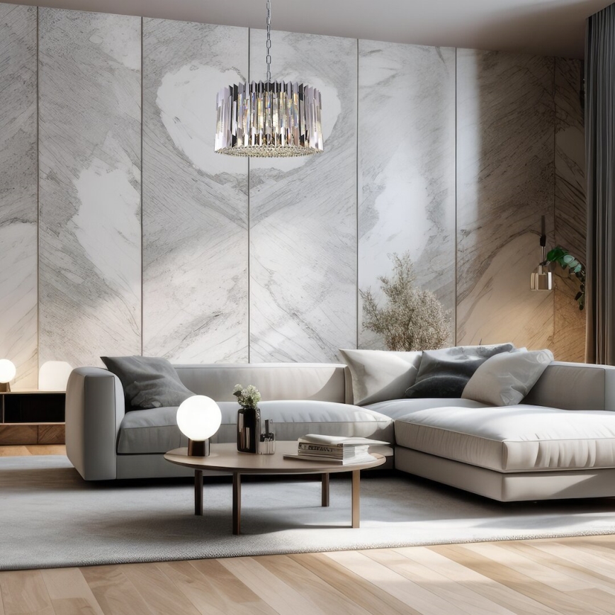 Luster na lancu RITZ 12xE14/40W/230V pr. 54 cm sjajni krom
