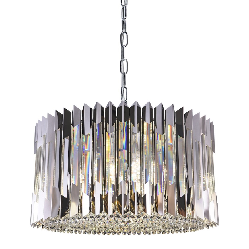 Luster na lancu RITZ 12xE14/40W/230V pr. 54 cm sjajni krom
