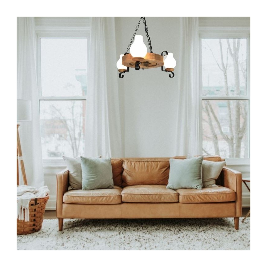 Luster na lancu ROATA 3xE14/40W/230V bukva