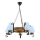 Luster na lancu ROATA 5xE14/40W/230V pr. 30 cm bukva
