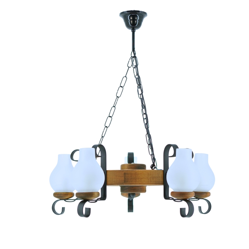 Luster na lancu ROATA 5xE14/40W/230V pr. 30 cm bukva