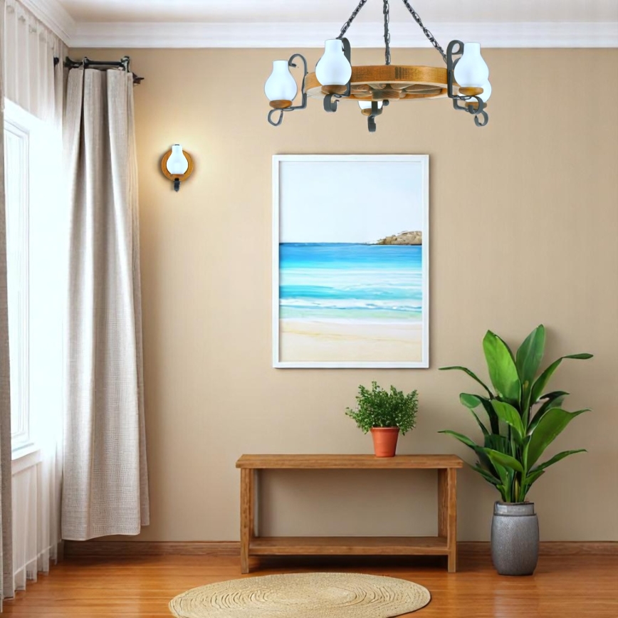 Luster na lancu ROATA 5xE14/40W/230V pr. 70 cm bukva