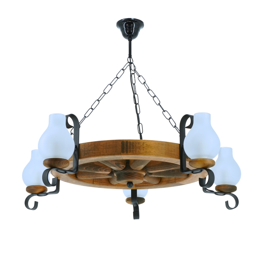 Luster na lancu ROATA 5xE14/40W/230V pr. 70 cm bukva