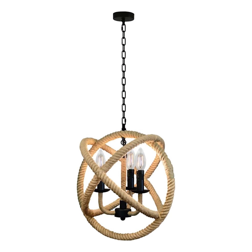 Luster na lancu ROPE GLOBO 3xE14/10W/230V