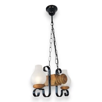 Luster na lancu RUSTIC 2xE14/40W/230V bukva - FSC sertifikovano