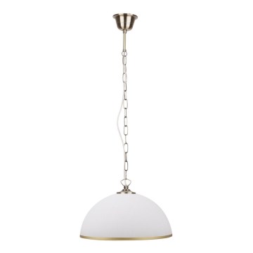 Luster na lancu SUGAR 1xE27/60W/230V bela/zlatna