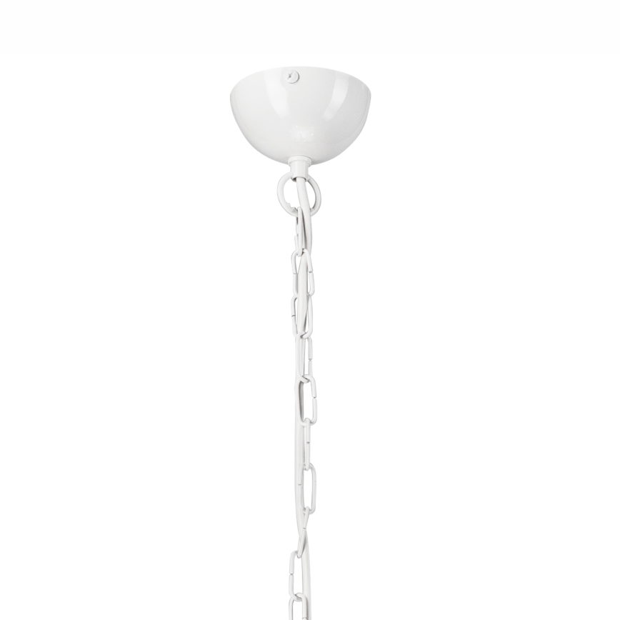 Luster na lancu TIFFANY 10xE27/60W/230V bela
