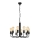 Luster na lancu TIFFANY 10xE27/60W/230V crno