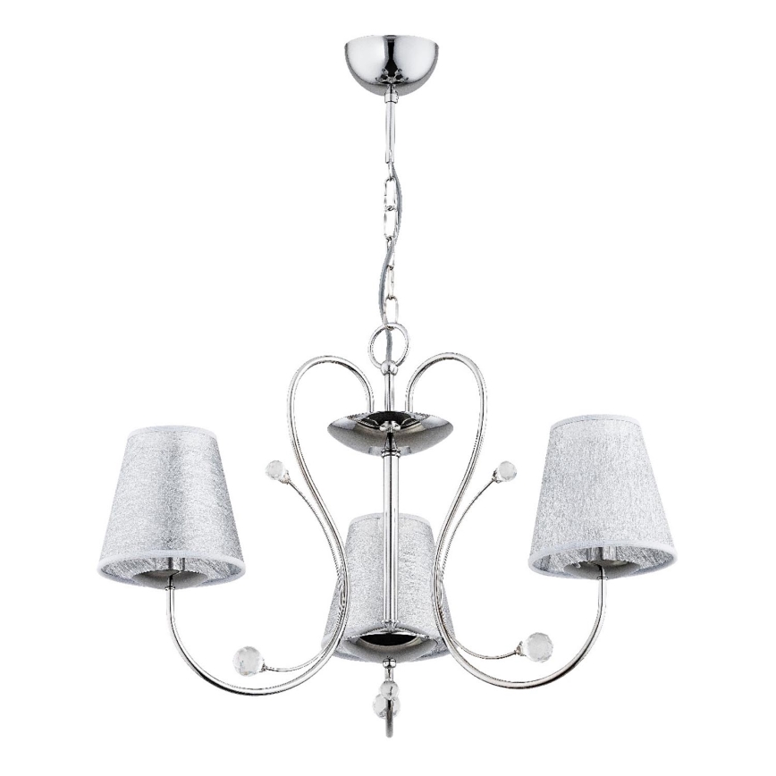 Luster na lancu UNITY 3xE27/15W/230V sjajni krom