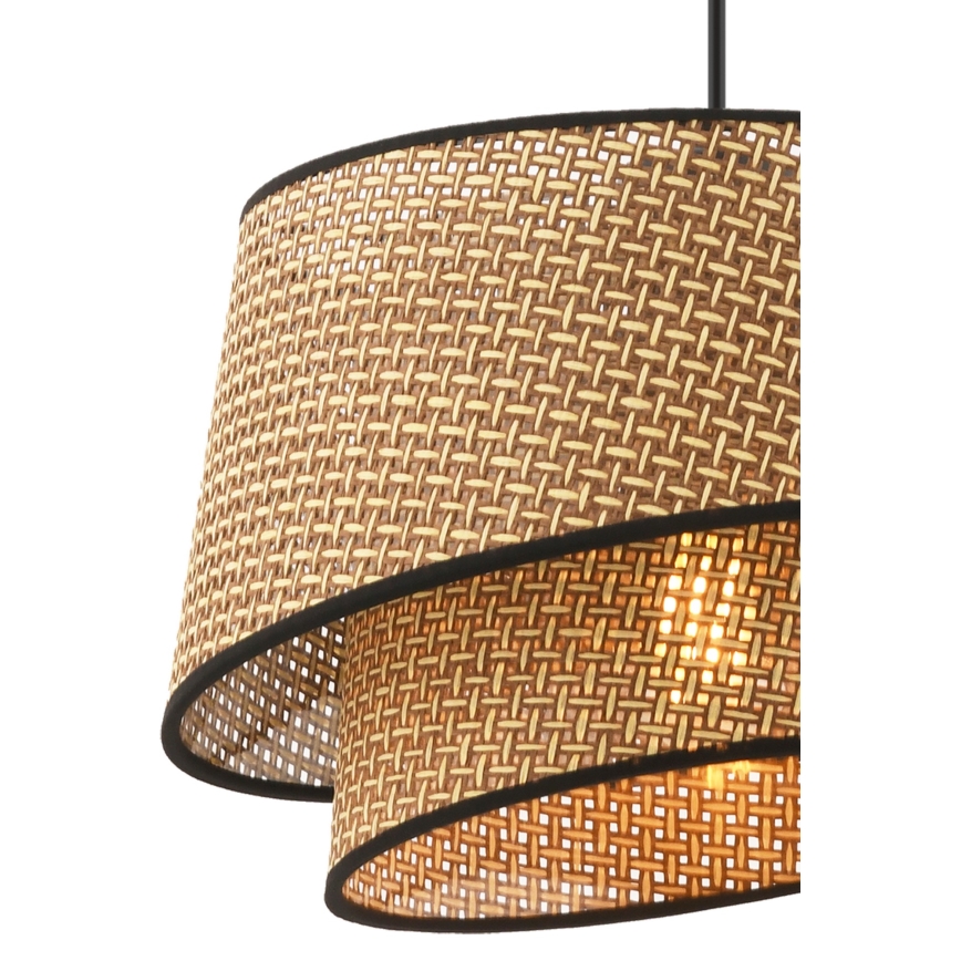 Luster na lanku BARETTE 1xE27/60W/230V braon/crna