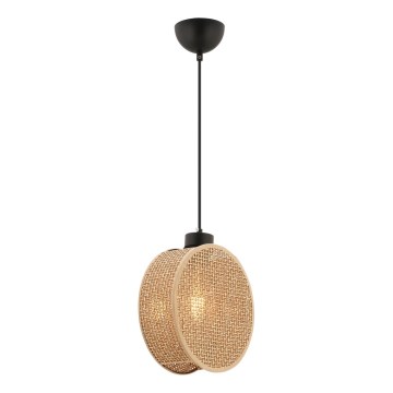Luster na lanku DRUM 1xE27/60W/230V braon