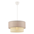 Luster na lanku ECHO 1xE27/60W/230V bež/krem