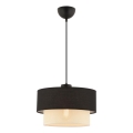 Luster na lanku ECHO 1xE27/60W/230V crna/krem