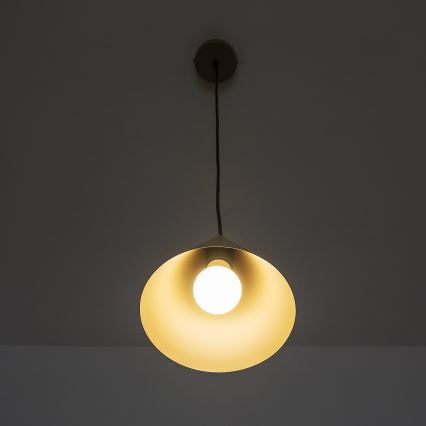 Luster na lanku ETNA II 1xE27/15W/230V, prečnik 18,5 cm, bež