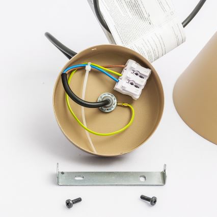 Luster na lanku ETNA II 1xE27/15W/230V, prečnik 18,5 cm, bež