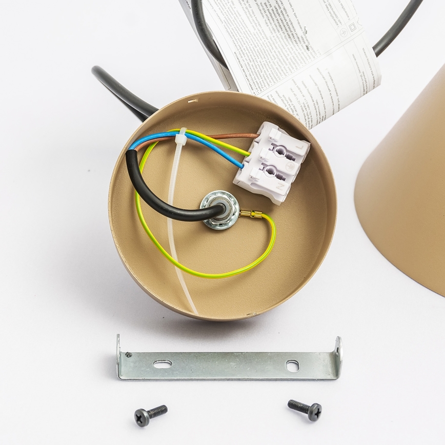 Luster na lanku ETNA II 1xE27/15W/230V, prečnik 18,5 cm, bež