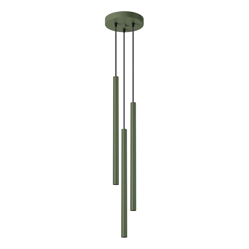Luster na lanku PASTELO 3xG9/8W/230V zelena