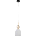 Luster na lanku SOPHIA 1xE14/10W/230V crna/dimljeno bež/bela