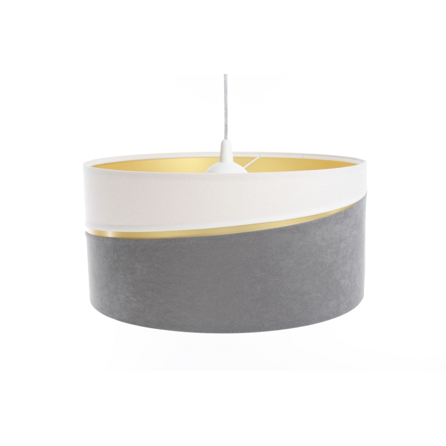 Luster na lanku SWING 1xE27/60W/230V siva/bela/zlatna