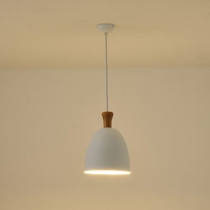 Luster na sajli 1xE27/15W/230V bela