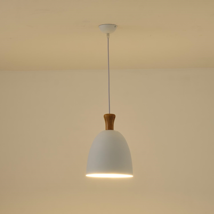 Luster na sajli 1xE27/15W/230V bela