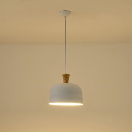 Luster na sajli 1xE27/15W/230V bela