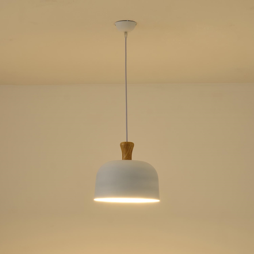 Luster na sajli 1xE27/15W/230V bela