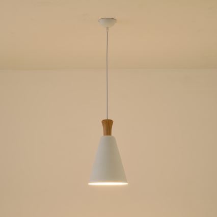 Luster na sajli 1xE27/15W/230V bela