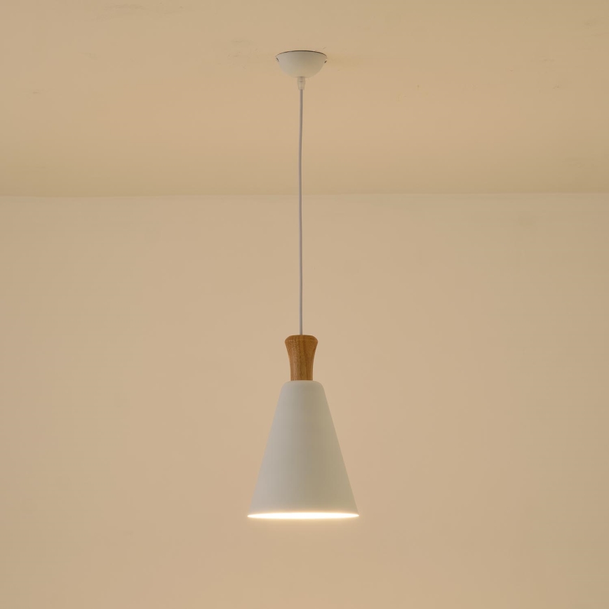 Luster na sajli 1xE27/15W/230V bela