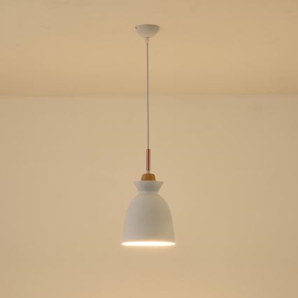 Luster na sajli 1xE27/15W/230V bela