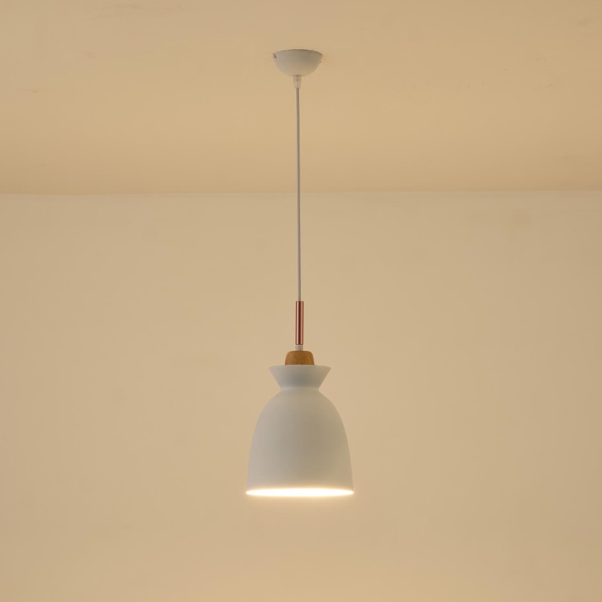 Luster na sajli 1xE27/15W/230V bela