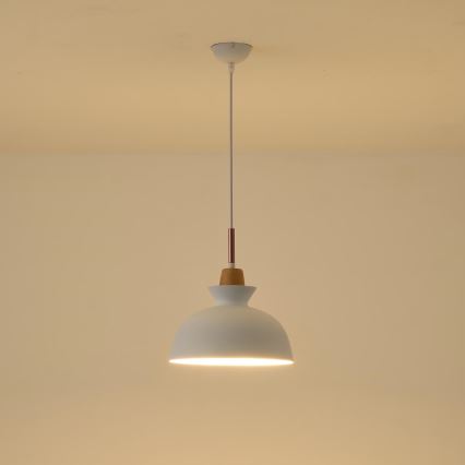 Luster na sajli 1xE27/15W/230V bela