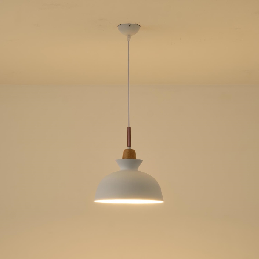 Luster na sajli 1xE27/15W/230V bela